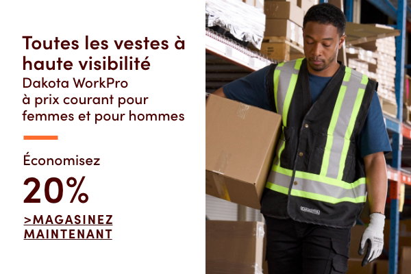 Toutes les vestes à haute visibilité Dakota WorkPro à prix courant pour femmes et pour hommes économisez 20%