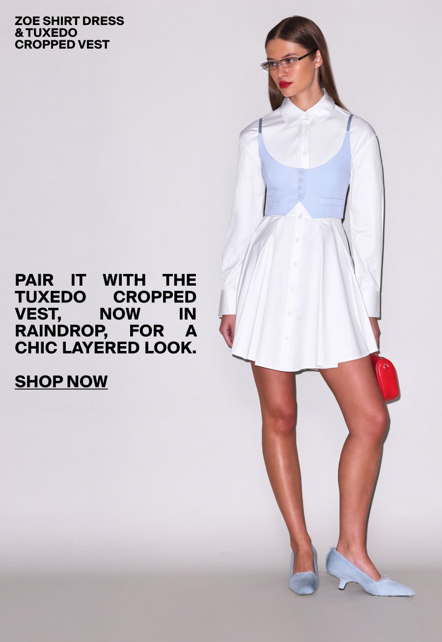 Zoe Shirt Dress & Cropped Vest