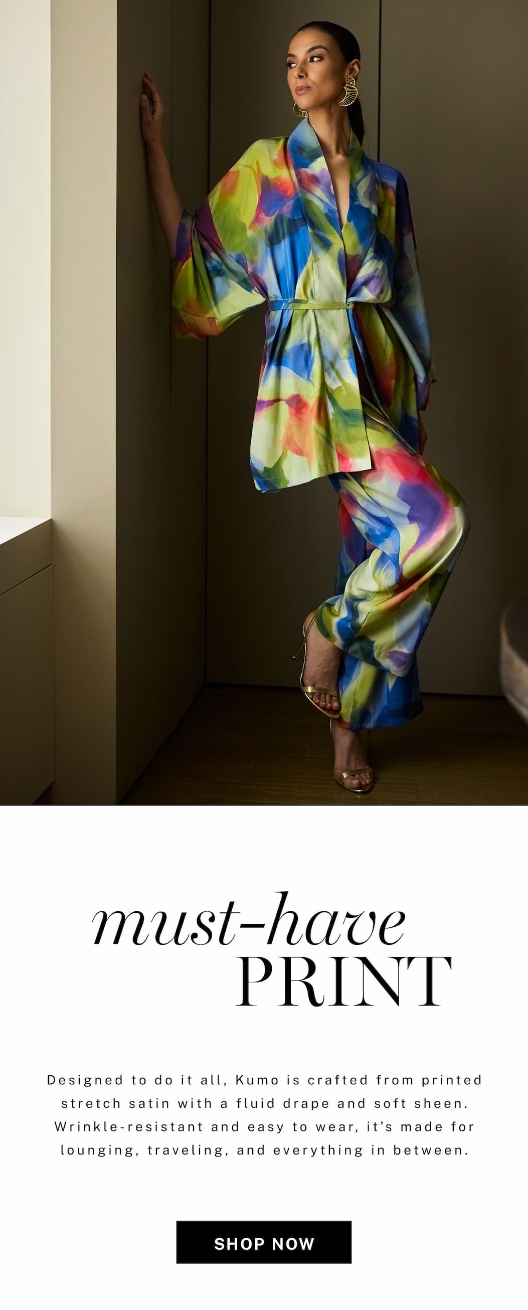 Wrinkle-resistant and easy to wear, it's made for lounging, traveling, and everything in between.