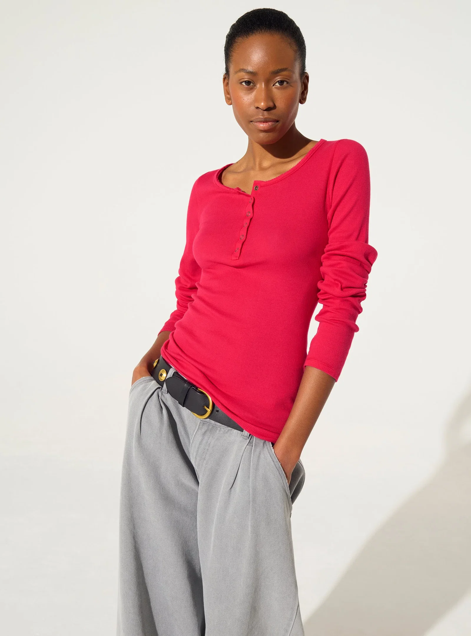 Image of T-shirt en coton biologique rose