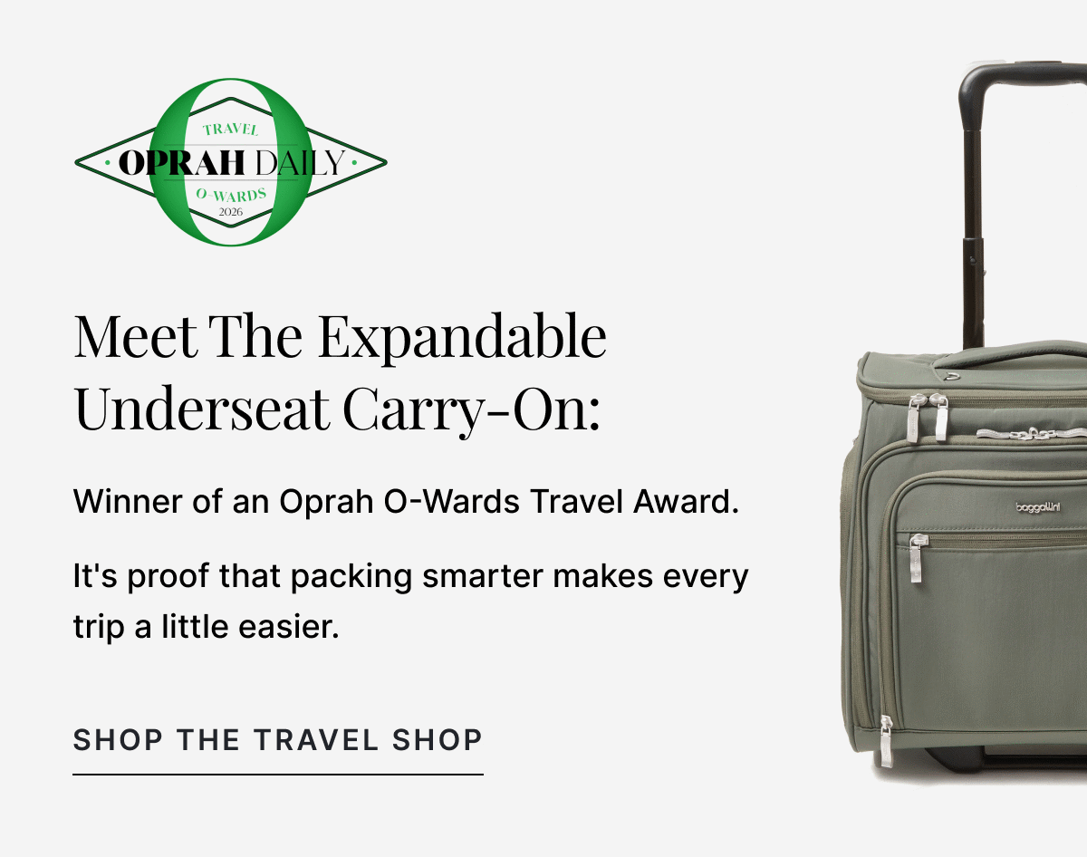 MEET THE EXPANDABLE UNDERSEAT CARRY-ON. SHOP TRAVEL SHOP.