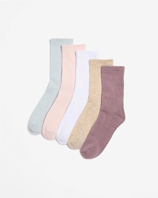 Active Australian Cotton blend 5-pack cushioned crew socks