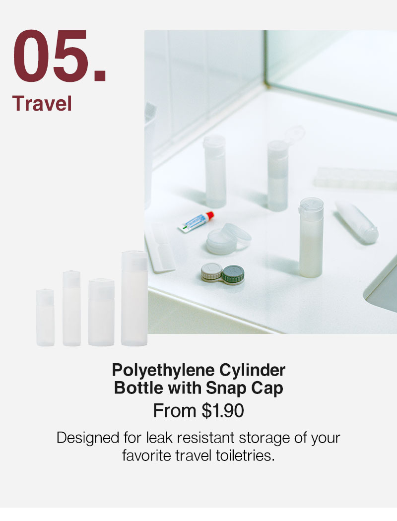 Shop Polyethylene Cylinder Bottle with Snap Cap