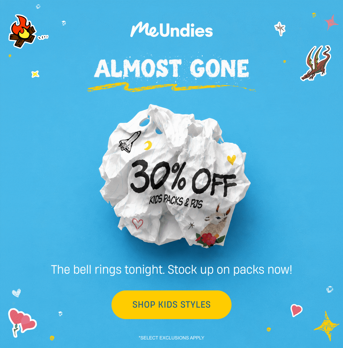 MeUndies | Almost Gone | 30% Off Kids Packs and PJs | Shop Kids Styles