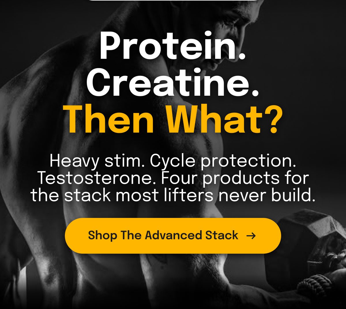 Protein, creatine, and then what? Four products for the stack most lifters never build.