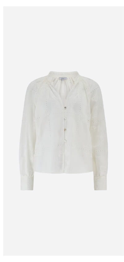 Francine Blouse In Ivory Hankerchief
