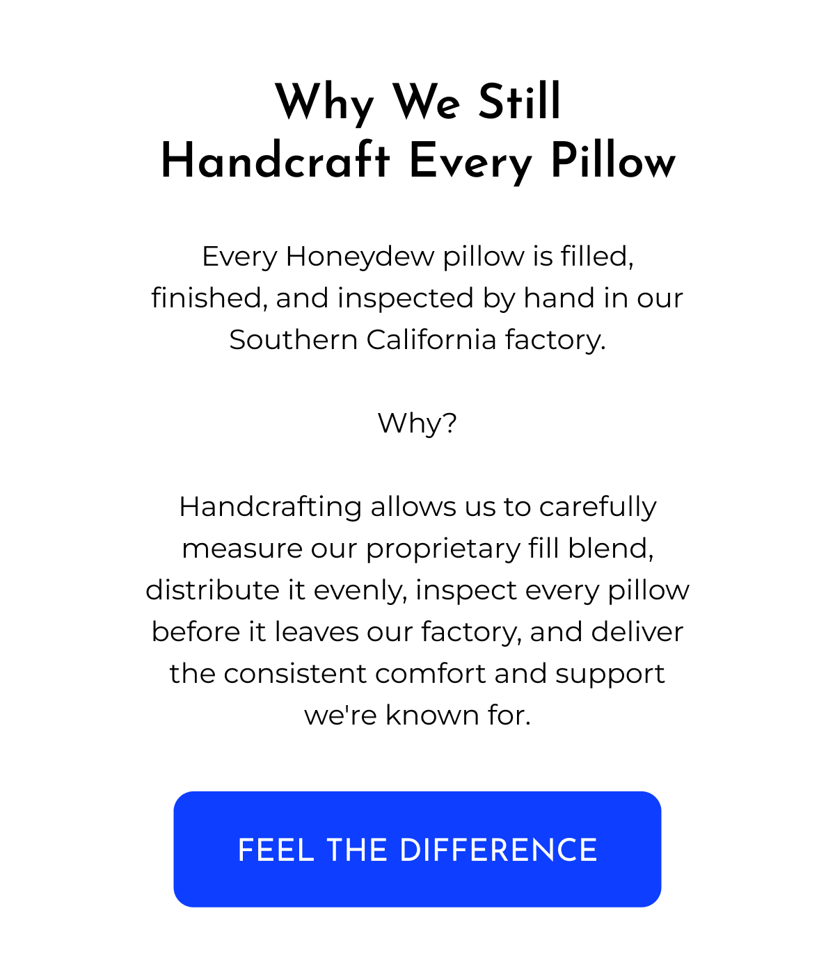 Why We Still Handcraft Every Pillow | FEEL THE DIFFERENCE