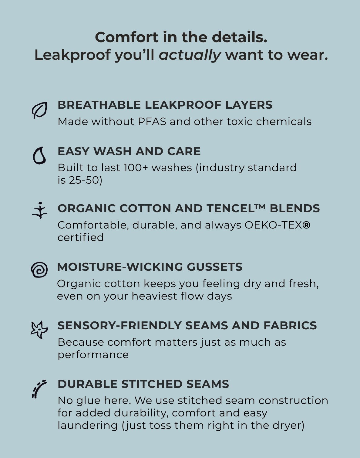 COMFORT IS IN THE DETAILS