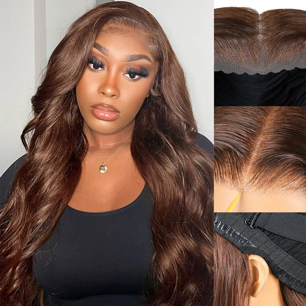 $100 OFF Code: MS100|Megalook 6x5 Invisible Knots Glueless Chocolate Brown Body Wave Wigs Pre-cut Lace Beginner Friendly