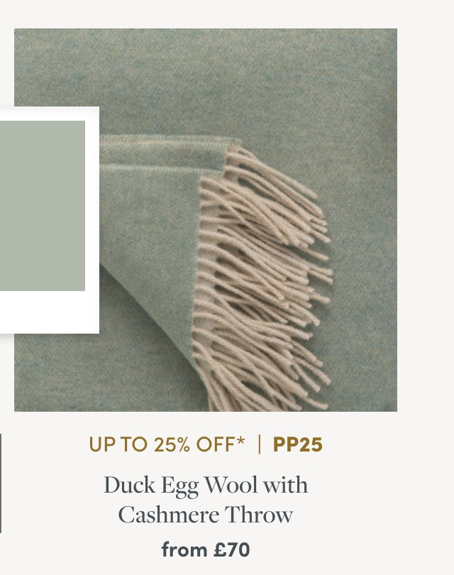 Duck Egg Wool With Cashmere Throw