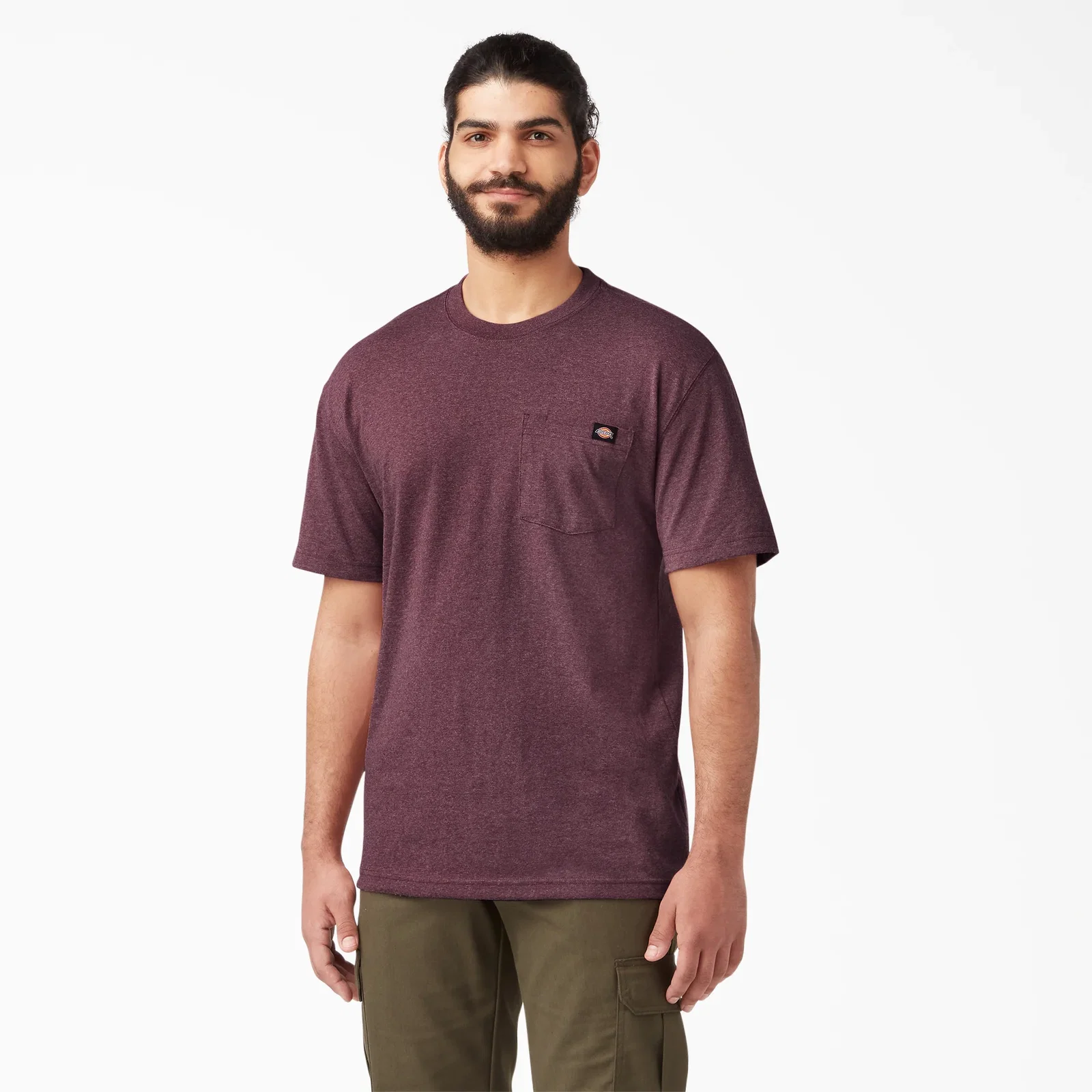 Image of Heavyweight Heathered Short Sleeve Pocket T-Shirt