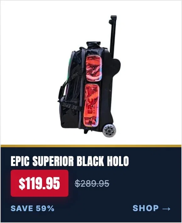 Epic 3 Ball Triple Superior Deluxe Black Holo bowling bag