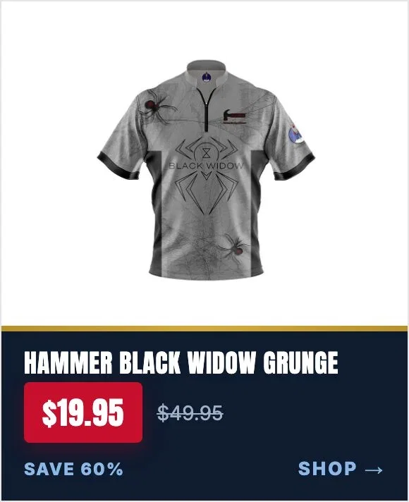 Hammer Black Widow Grunge Xpress Ship Rocket bowling jersey