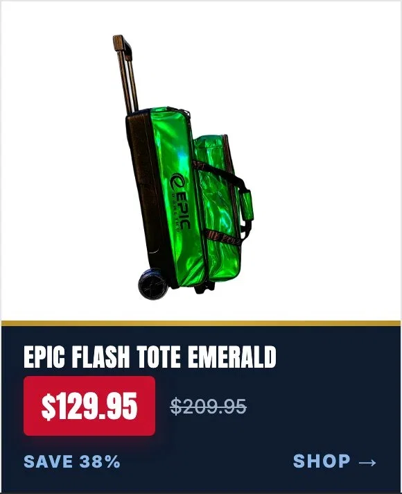 Epic 3 Ball Flash Triple Tote Emerald Green Holo bowling bag