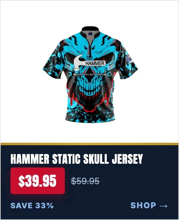 Hammer Static Skull Rocket bowling jersey