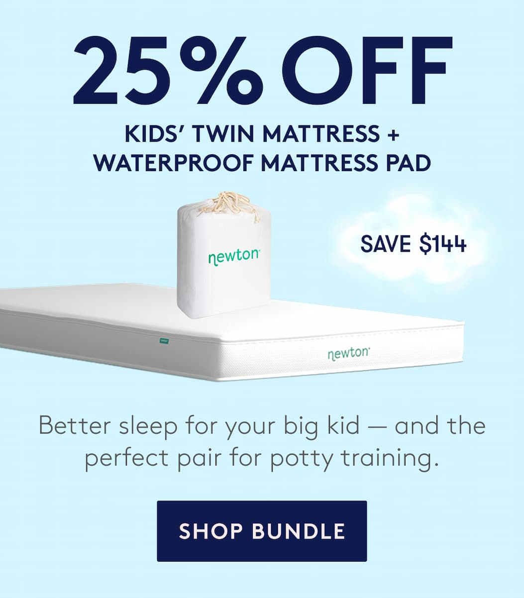 25% OFF KIDS' TWIN MATTRESS + WATERPROOF MATTRESS PAD