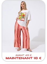 LIMITED COLLECTION Pantalon large rouge à rayures