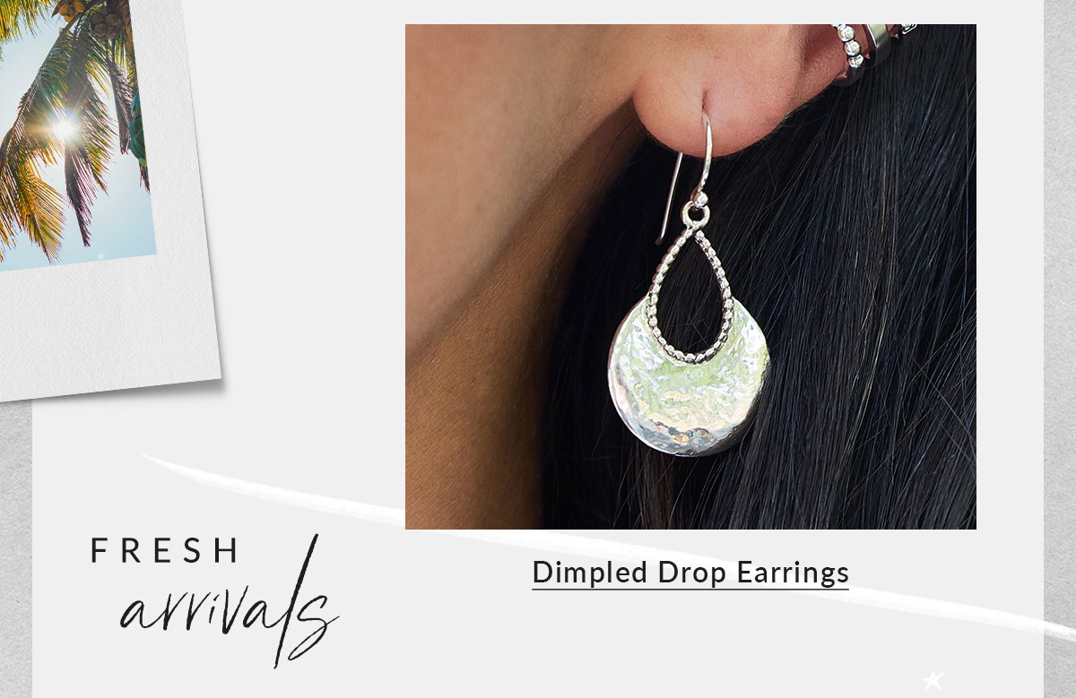 Dimpled Drop Earrings