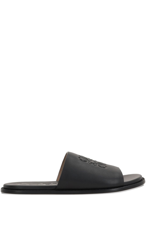 Flex Anagram leather slides