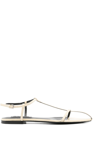 Leather flat sandals