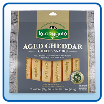 Kerrygold Aged Cheddar Snack Sticks, 0.75 oz, 20-Count