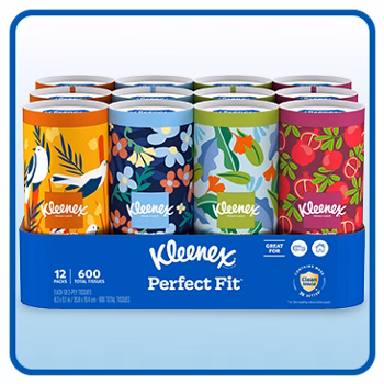 Kleenex On the Go Perfect Fit Facial Tissue, 2-Ply