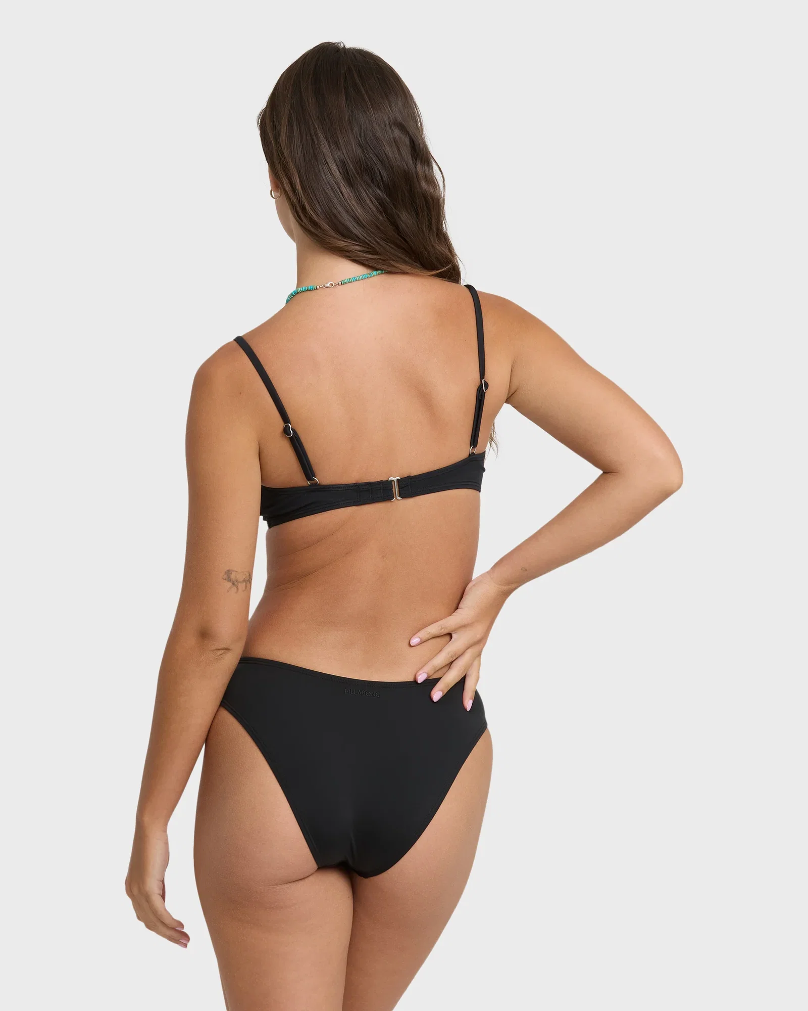 Image of Sol Searcher Bondi Medium Bikini Bottoms - Black Pebble