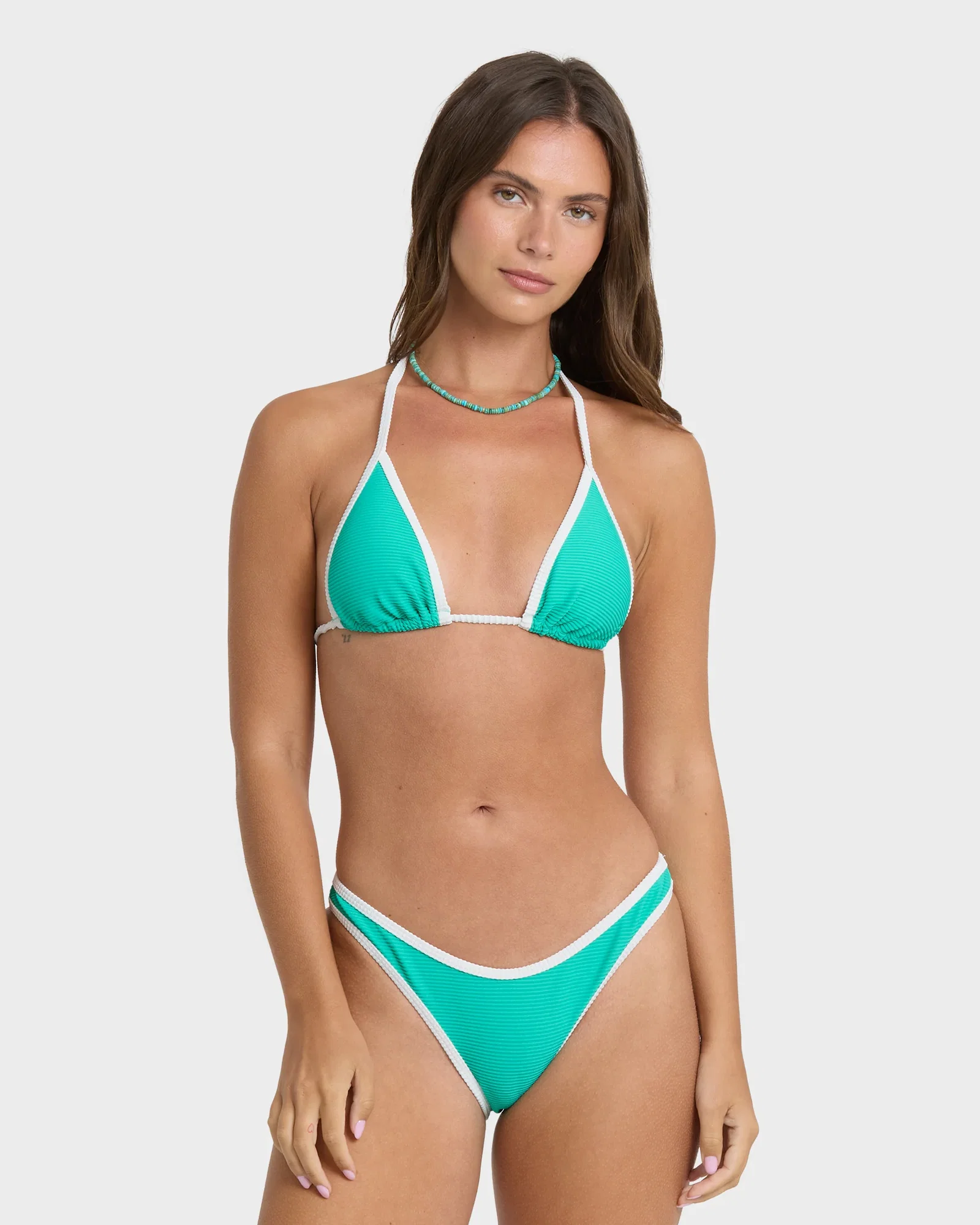 Image of Tanlines Bound Remi Triangle Bikini Top - Paradise Green