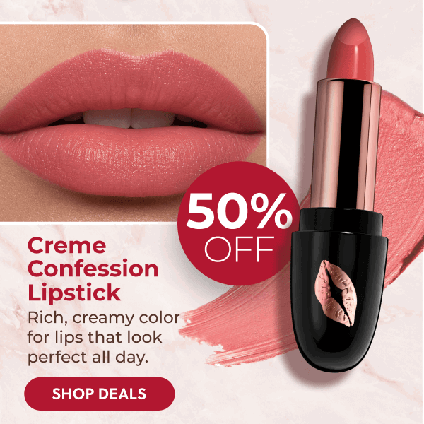 Creme Confession Lipstick: Rich, creamy color for lips that look perfect all day.