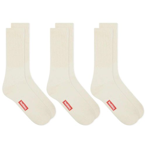 Healthknit 3 Pack Socks - Off White