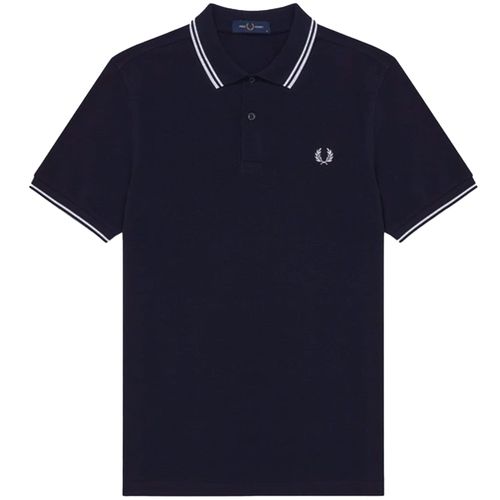 Fred Perry M3600 Twin Tipped Polo Shirt - Navy/White