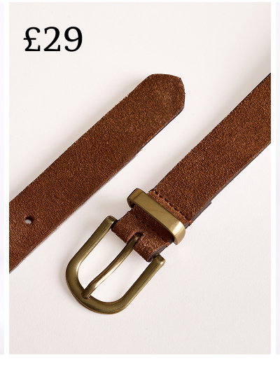 Kelsick Leather Belt Tan Suede