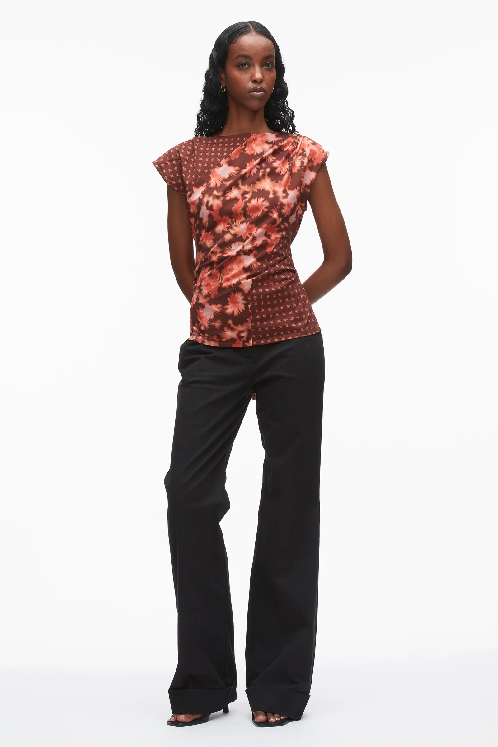 Image of Desert Floral Patchwork Top