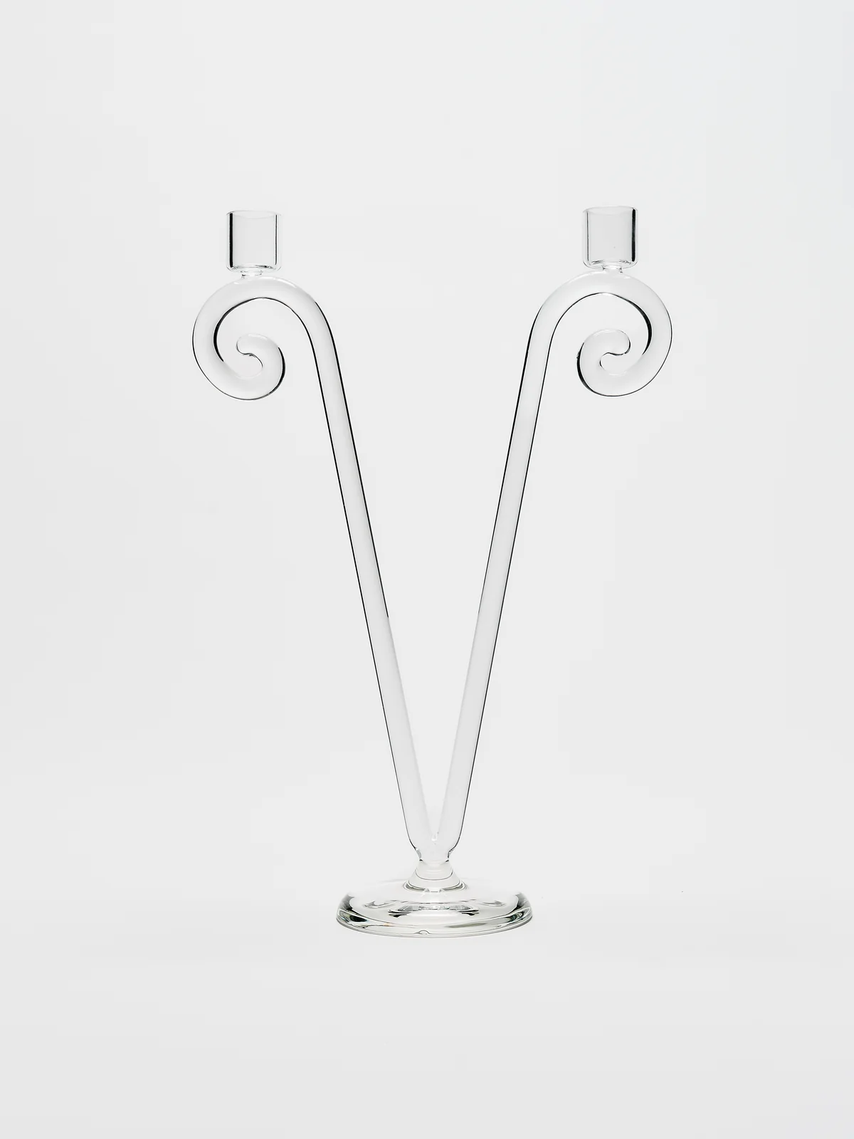 Double Stem Spiral Candleholder
