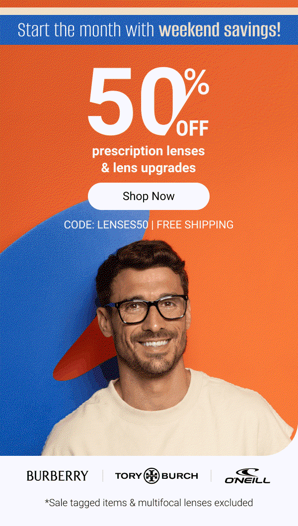 50% OFF lenses & lens upgrades | Code: LENSES50