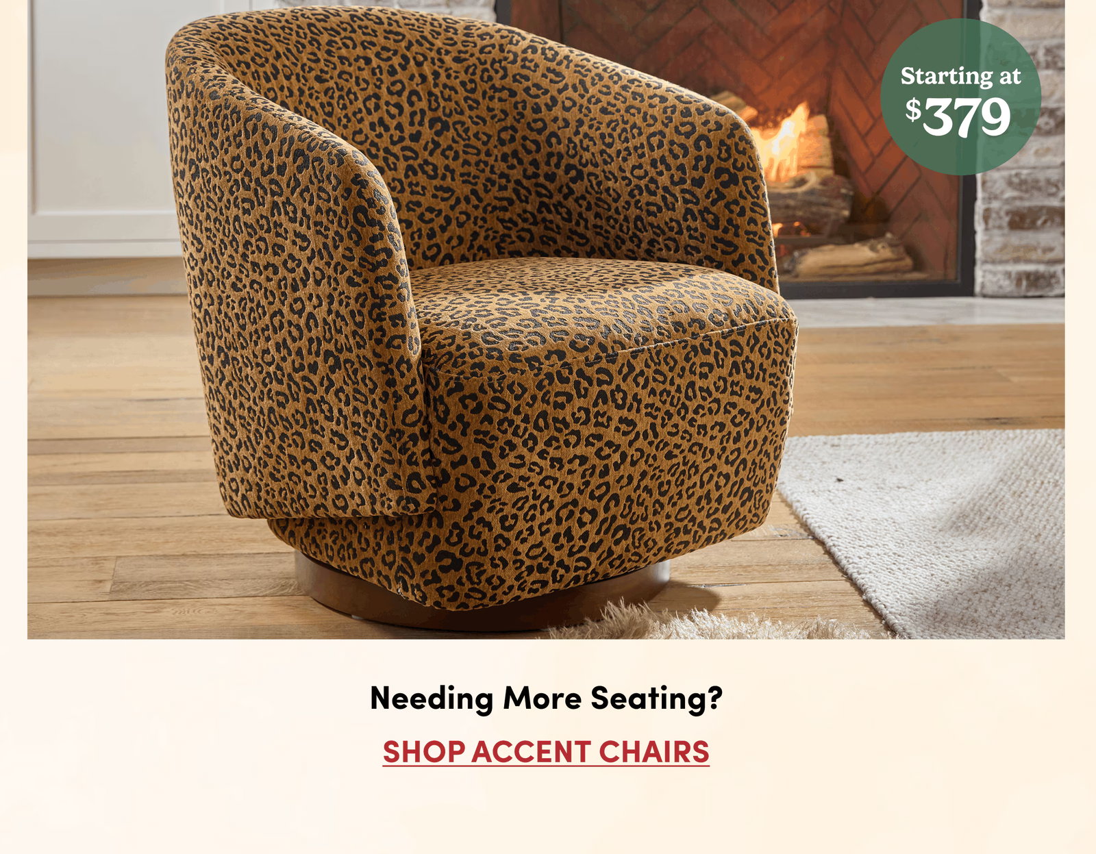 Starting at $379 | Needing More Seating? | Shop Accent Chairs