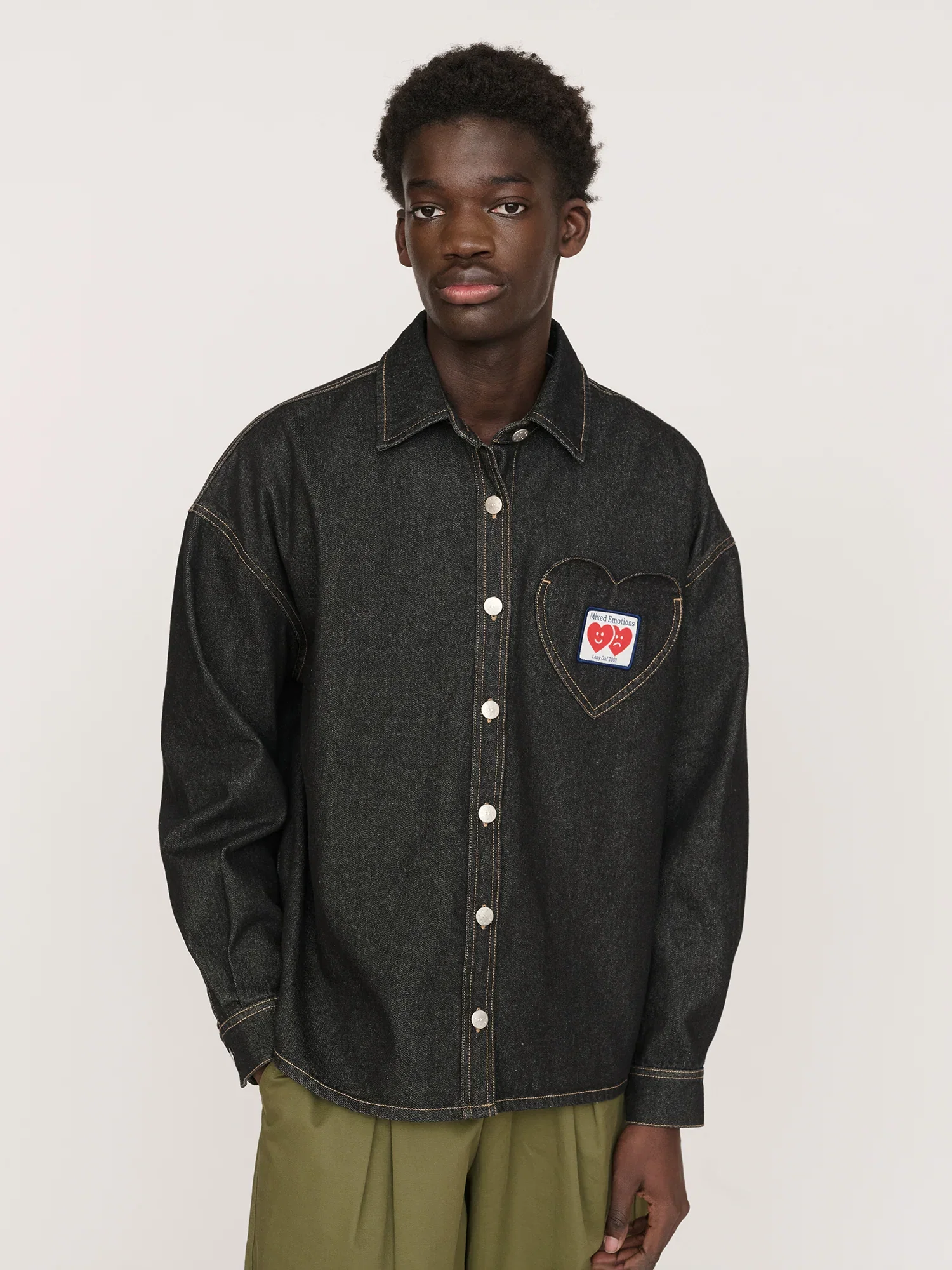 Image of Heart Pocket Denim Shirt
