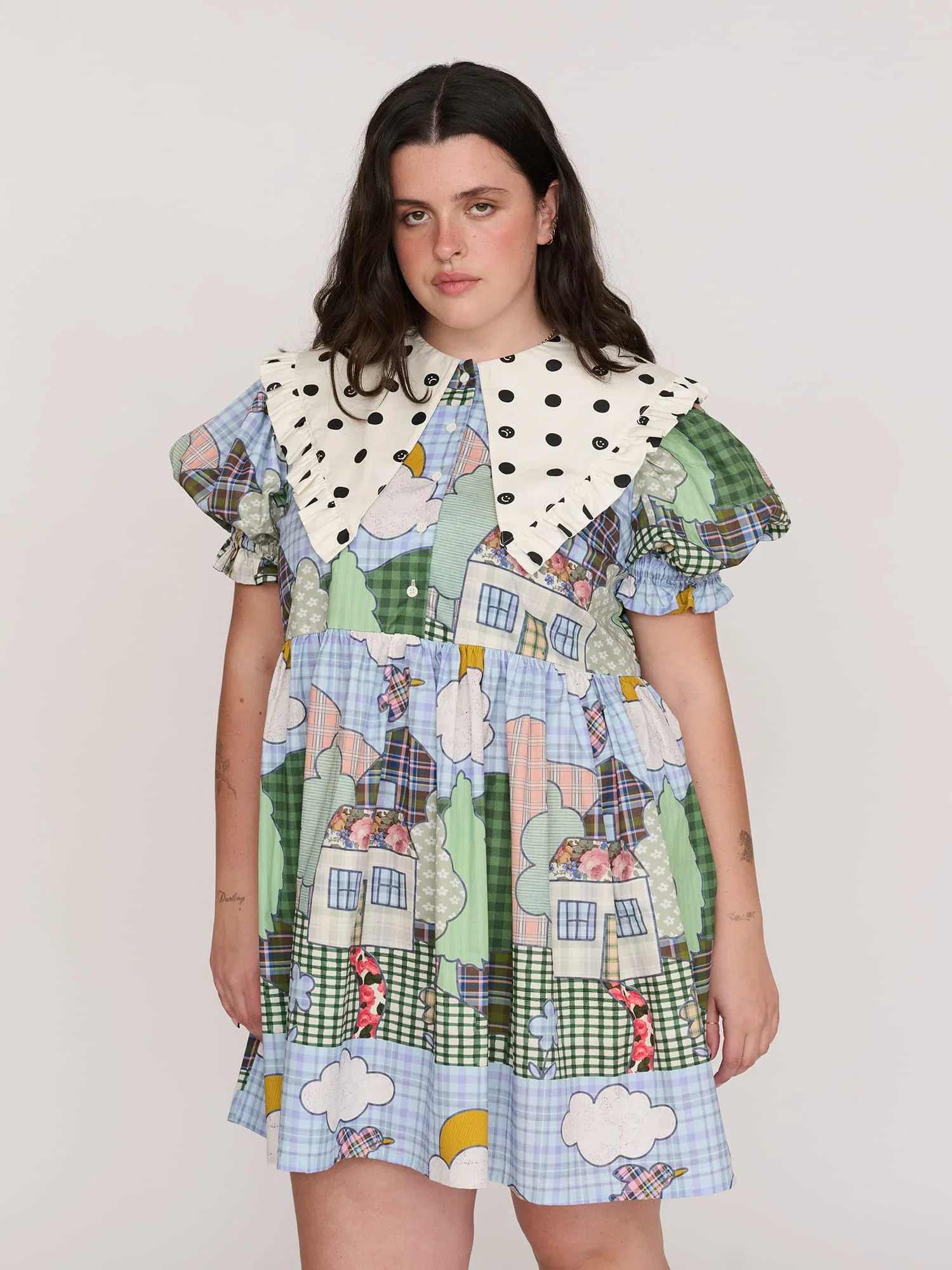 Image of Fete Games Ruffle Collar Dress