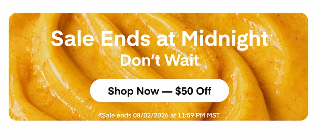 Sale ends at midnight