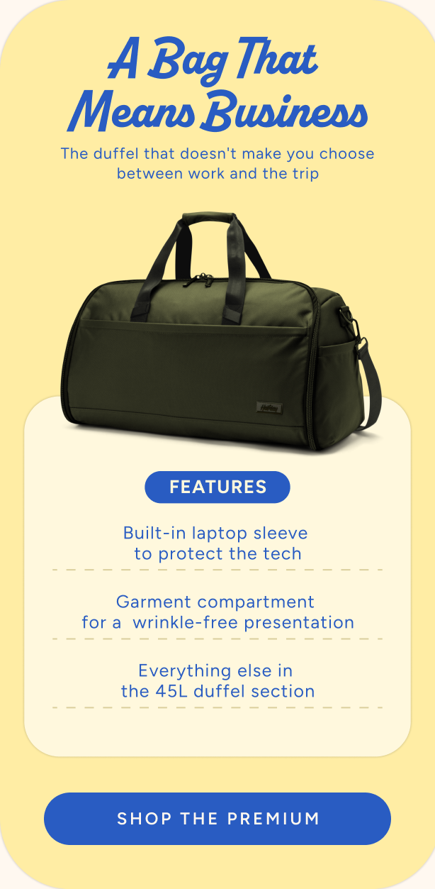 premium garment duffel