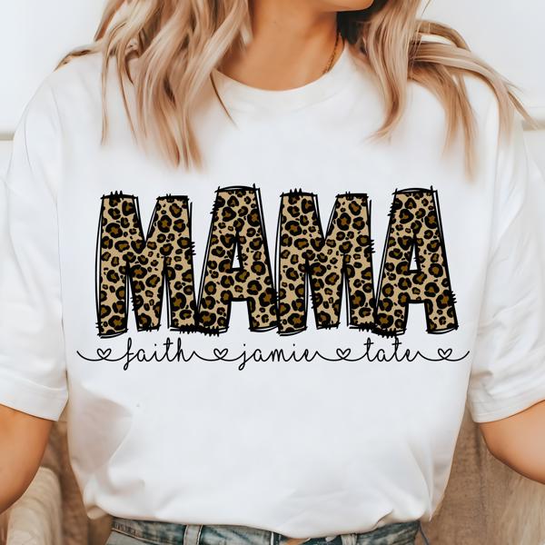 Leopard Mama Personalized Tee 