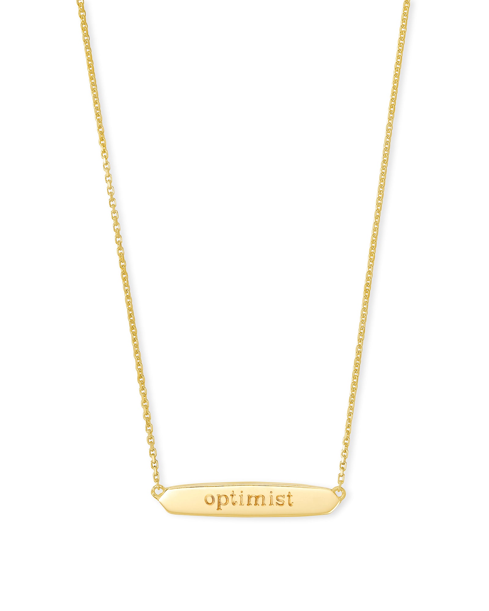 Image of Kendra Scott Optimist Mattie Bar Pendant Necklace in 18k Gold Vermeil | Metal