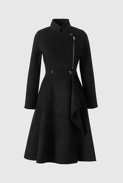 ANNIA Asymmetrical Wool Coat