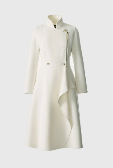 ANNIA Asymmetrical Wool Coat