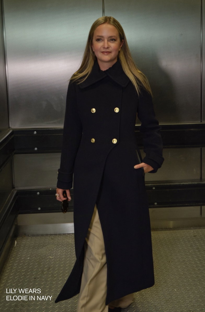 ELODIE-R double face wool tailored coat