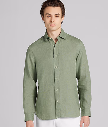 Joseph Abboud Modern Fit 100% Linen Button Up Shirt