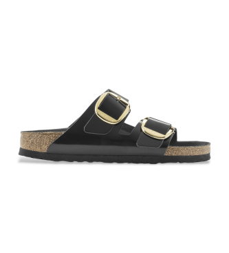 Sandalias de Piel Arizona Big Buckle (Ajuste Estrecho) negro 