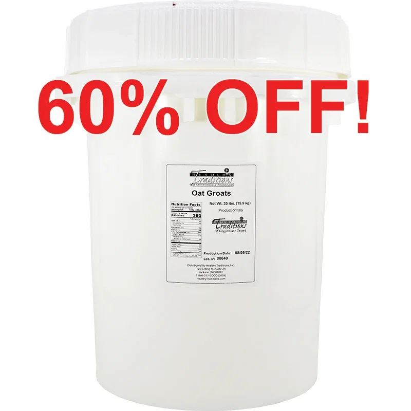 Image of Ancient Grain Oat Groats - 5 Gallon Life Latch® Screw Top Pail - 35 lb. (limit of 1)