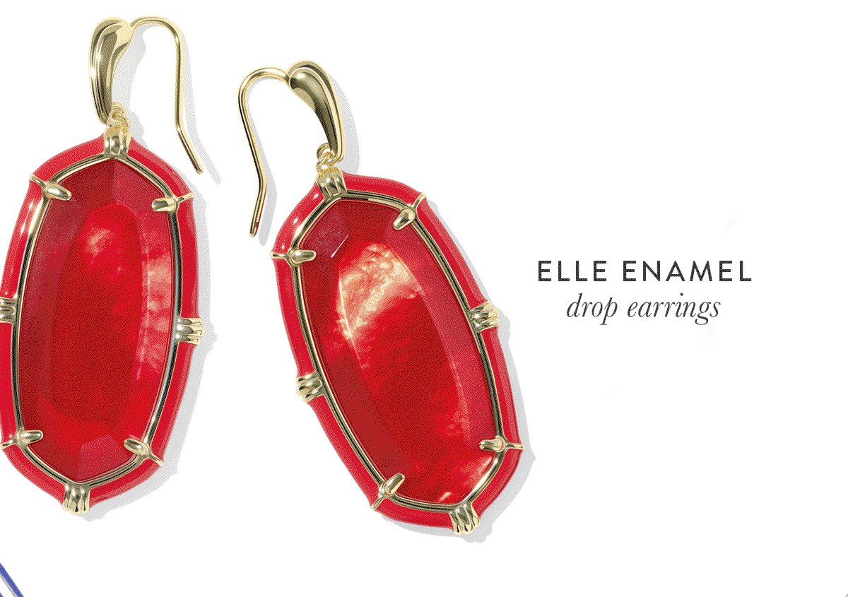 Elle enamel drop earrings
