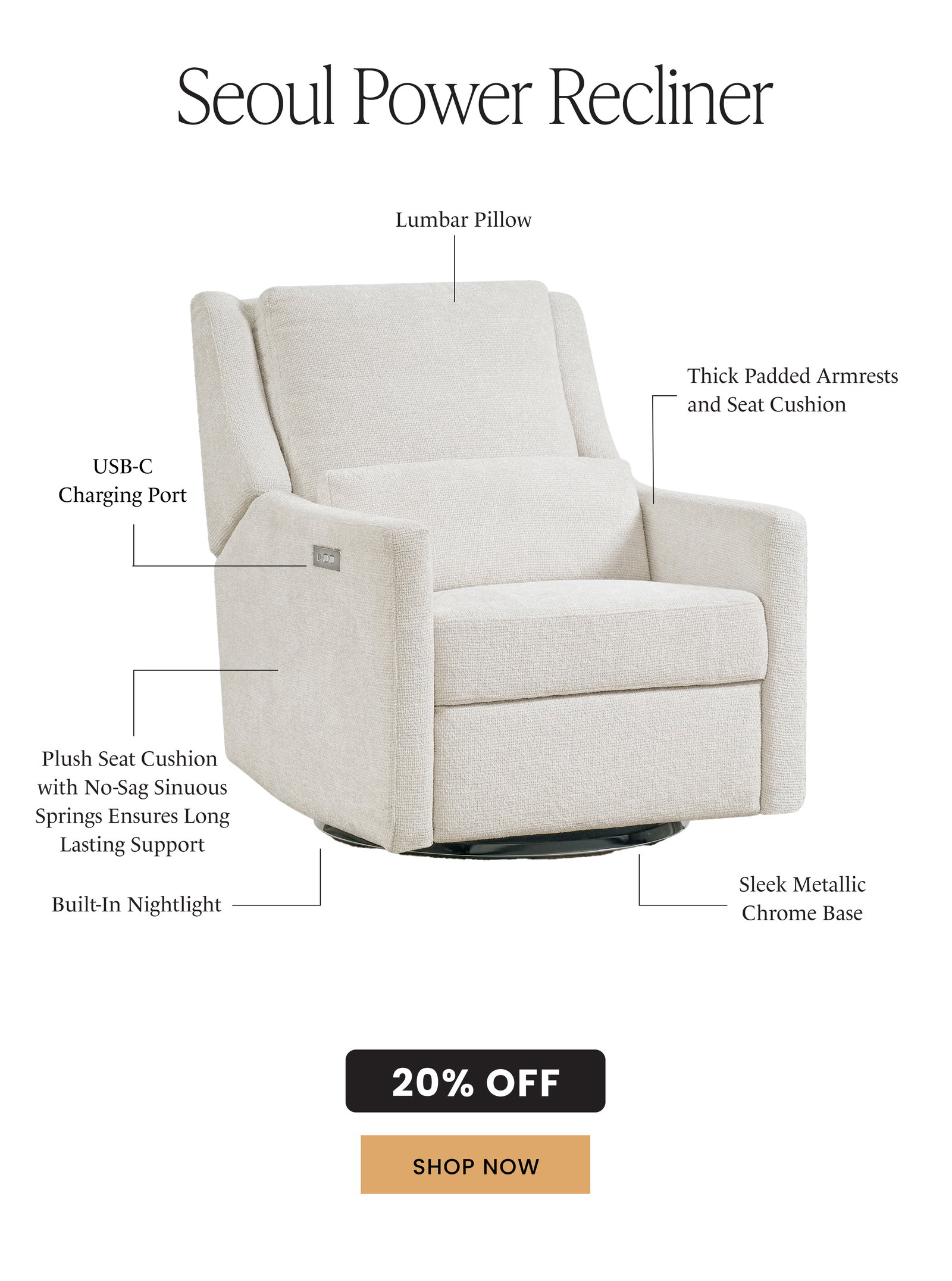 Shop Seoul Power Recliner